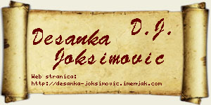 Desanka Joksimović vizit kartica
